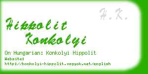 hippolit konkolyi business card